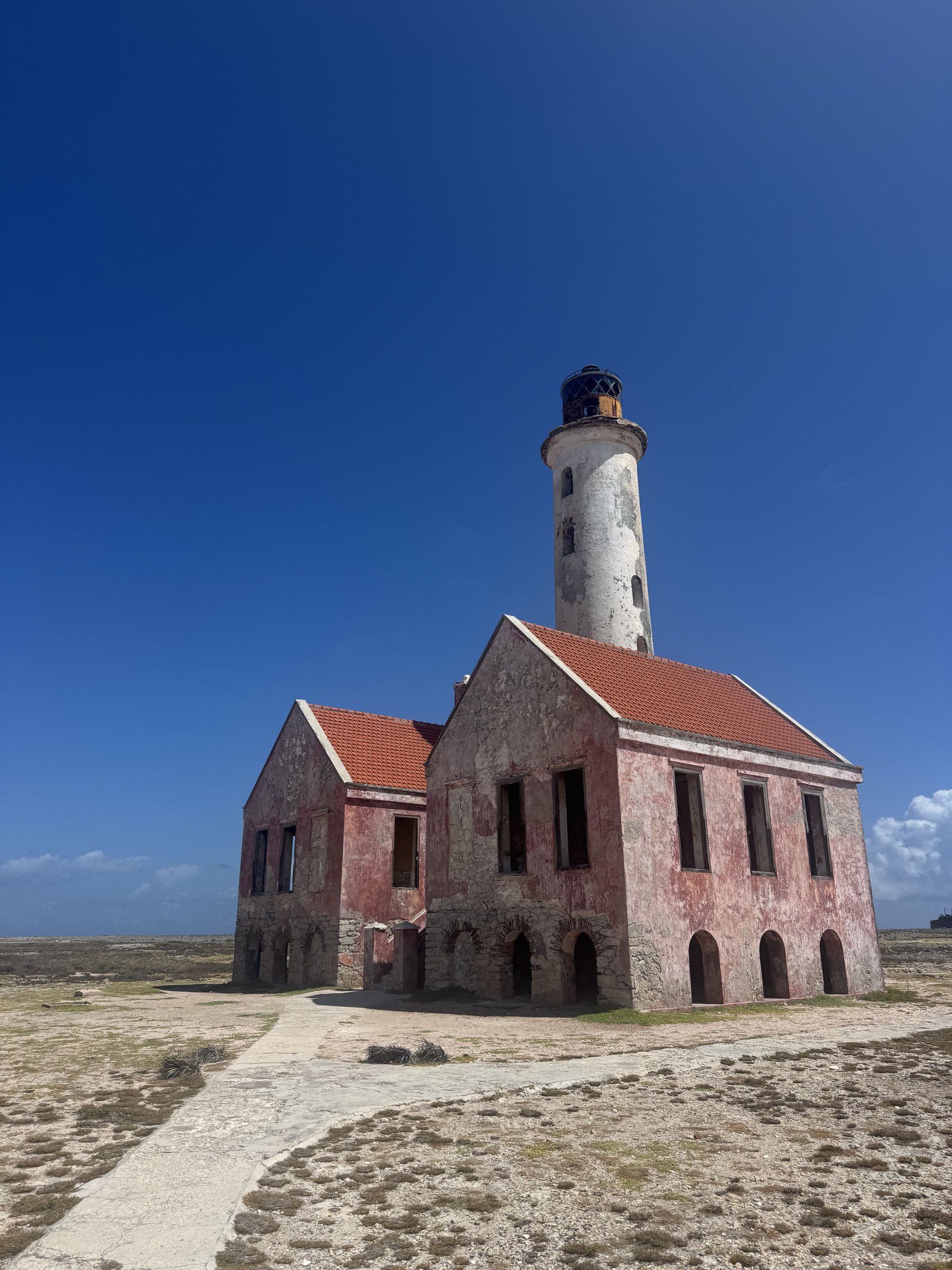 Klein Curaçao vuurtoren en gebouw